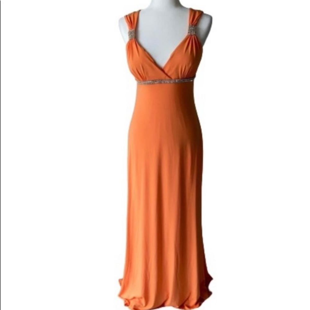 Caché Orange evening gown